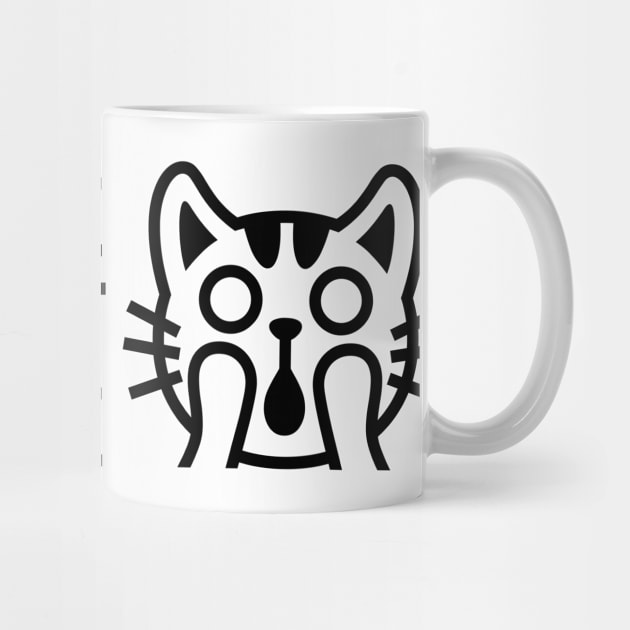 The Oh Cat Face, Punny Surprised Cat by vystudio